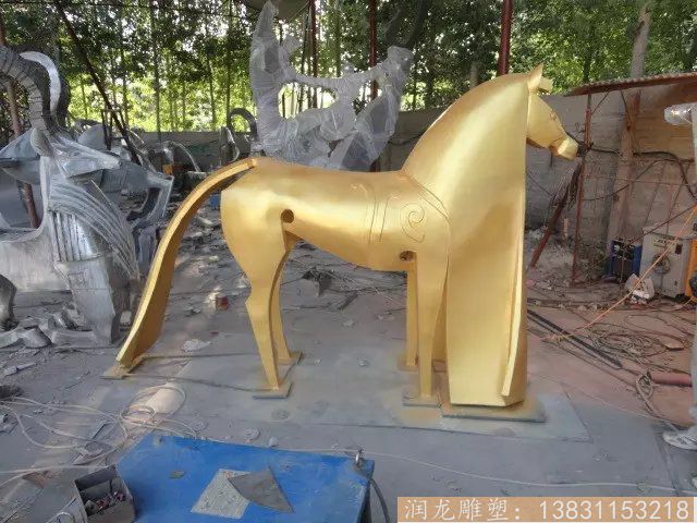 厂家定制不锈钢抽象动物雕塑 动物园肖像景观 城市广场景观雕塑